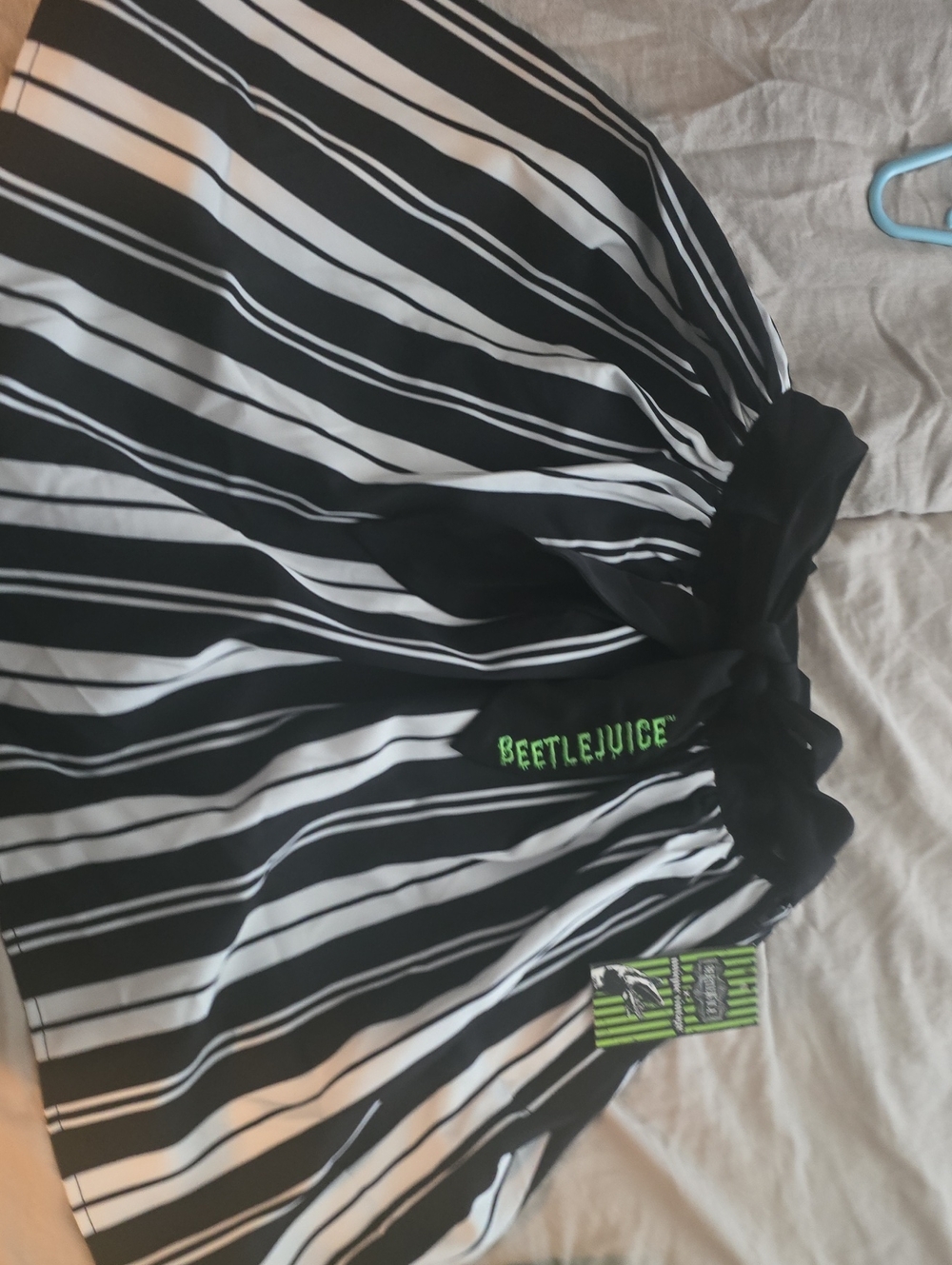 Unique Vintage Black and White Beetlejuice Stripe Skirt